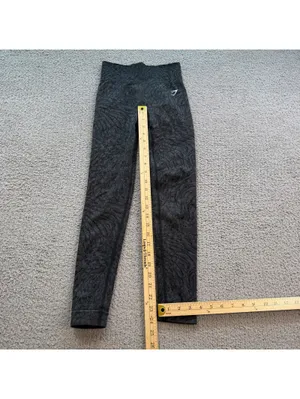 Gymshark Adapt Animal Seamless High Waisted Leggings Black Jacquard Women's XS thumbnail 4