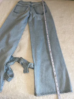 AGOLDE Cinched Hem Loose Taper Jeans Light Wash‎ Size 27 thumbnail 8