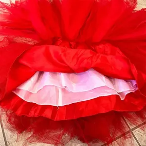 Women's Red Tulle Tutu Skirt‎ One Size Party Dance thumbnail 4