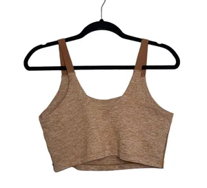 Aerie Offline The Hugger Recharge Least Support Unlined Brown Sports Bra thumbnail 5