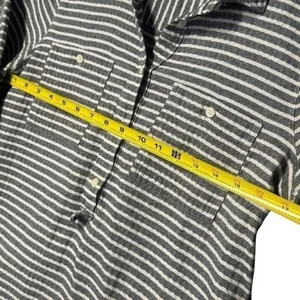 Madewell Stripe Lightweight Long Sleeve Button Up Coastal Comfort Travel S thumbnail 8