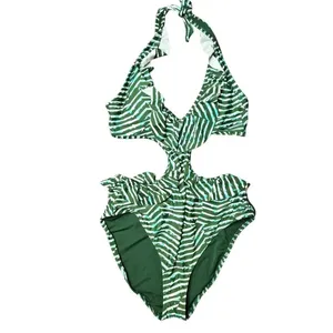 Aerie Ruffle Halter One-Piece Swimsuit‎ thumbnail 2