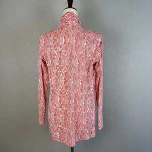 Coolibar Marietas Sun Wrap Jersey Cardigan Sweater Size S‎ Pink White UPF 50+ thumbnail 6