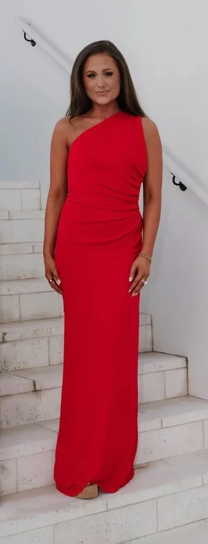 Red Maxi Dress Size M thumbnail 1