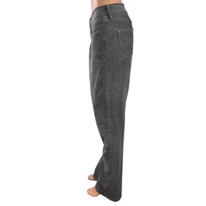 Levi's 514 Womens Gray Corduroy High Rise Straight Leg Denim Jeans Pants Size 34 thumbnail 2
