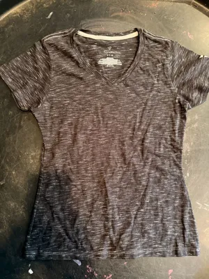 Fanatics Women's Heathered Black V-Neck Short Sleeve T-Shirt thumbnail 1