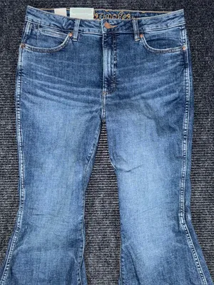 Wrangler Retro NWT High Rise Trumpet Super Flare Bell Bottom Jeans 31x34 Western thumbnail 3