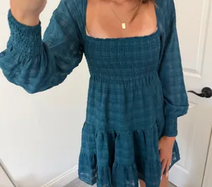 Urban Outfitters River Smocked Long Sleeve Mini Dress thumbnail 1