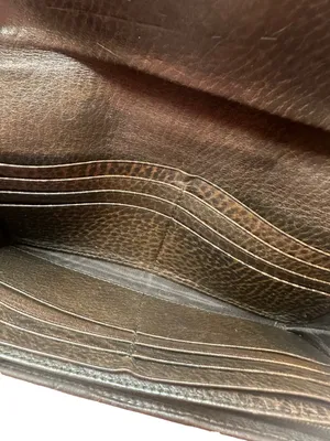 GUCCI Horsebit Diamante Brown Leather and Beige Canvas Bifold Wallet WOC thumbnail 12
