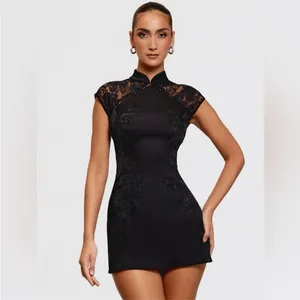 HOUSE OF CB 'Thea' Black Embroidered Mini Dress NWOT‎ XL thumbnail 10