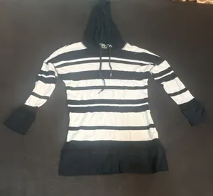 Lauren Active Ralph Lauren Women's Striped Long Sleeve Waffle Knit Hoodie thumbnail 2