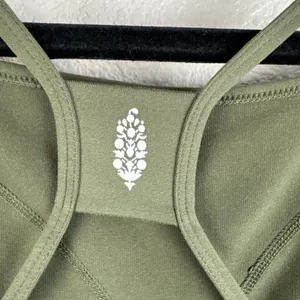 Free‎ People Movement Side To Side Performance Jumpsuit Size Medium Olive Green thumbnail 6