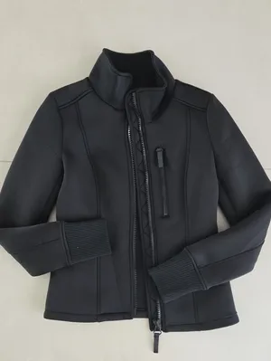 Zara Black Bomber Jacket with High Collar Size XS. thumbnail 3