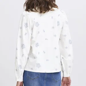 Nordstrom NWT B. Young Hasel Preppy Classic Minimalist Floral Embroidery Button down small thumbnail 2