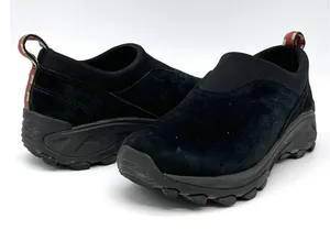 Merrell Womens Jungle Moc Suede Slip On Size 9.5‎ Black Comfort Gorpcore Minimal thumbnail 1