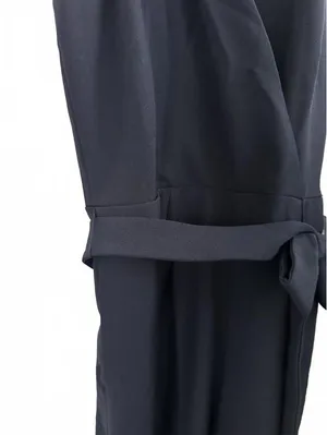 Julia Jordan Tie Waist Wide Leg Halter Jumpsuit NWT Navy Blue Size 6 thumbnail 6