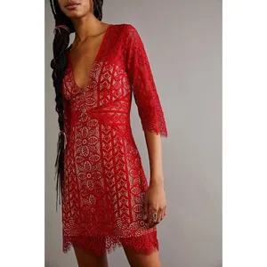 Free People For Love & Lemons Lyla Cocktail Dress Size L thumbnail 3