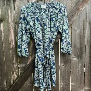 Like New Anthro Maeve Floral Button Front Self Tie Dress Size Medium thumbnail 2