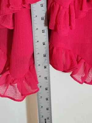 DO+BE Hot Pink Ruffle Mini Dress Size Small Wedding Guest Dress thumbnail 9