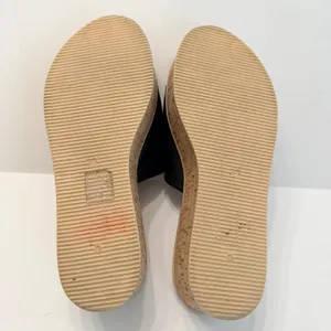 Kurt Geiger London Maci Platform Leather Sandals Size 38 US7.5 Wedge Slide thumbnail 6