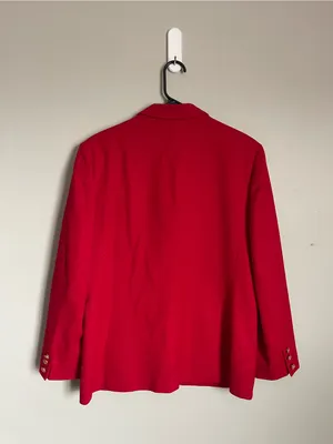 PENDLETON | Bright Red 100% Wool Single-Breasted Blazer Jacket Sz 12 thumbnail 7
