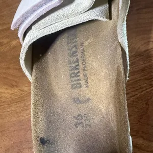 Birkenstock Womens 36 (5) Oita Sandals Shoes Antique White Suede Slide Comfort thumbnail 4