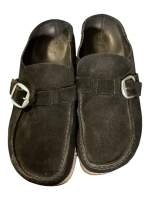 Birkenstock Buckley Suede Moccasin Clog Mules in Black - Size EU 41 / US Women's 10-10.5 / US Men's 8-8.5 (NWOT) thumbnail 1