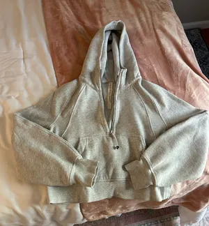 Light Heather Grey Lululemon Scuba Half-Zip thumbnail 1