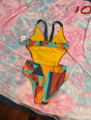Womens prana neolani one piece swimsuit Atlantic seaglass M thumbnail 6