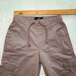 Hollister Adjustable Rise Baggy Cargo Pants Mauve Purple XS L Wide Leg Utility thumbnail 3
