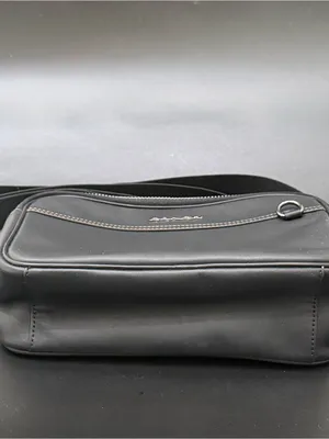 COACH C4148 Black Smooth Calf Leather Double Zip Graham Crossbody Camera Bag thumbnail 5