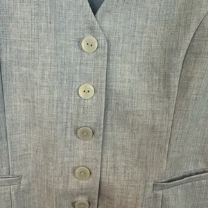 Abercrombie & Fitch Light Blue Mara Tailored Vest Button Front Size Large thumbnail 5