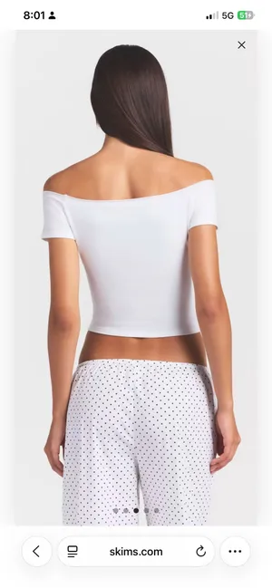 SKIMS NWOT cotton jersey off the shoulder top thumbnail 2