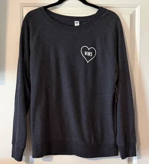 Charcoal 'WINS' Heart Pullover Sweatshirt thumbnail 1