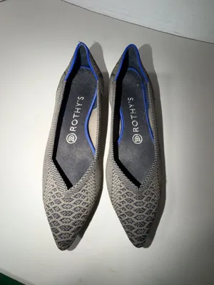 Rothy's The Point Grey Birdseye Knit Pointed Toe Ballet Flats thumbnail 2