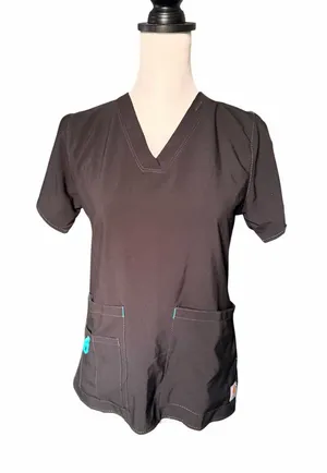 Carhartt Modern Fit Black Scrub Top Size XS thumbnail 1