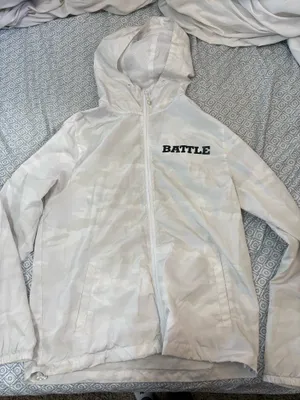 BATTLE football white-camo windbreaker thumbnail 1