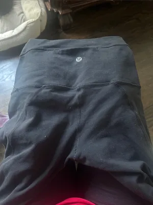 Lululemon size 4 black Lululemon leggings full length ballet crisscross thumbnail 2