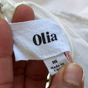 Olia White Satin Cowl Neck Mini Dress Tie Shoulder Back Detail Size M thumbnail 7