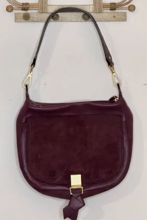 Vera Bradley Plum Leather Shoulder Bag thumbnail 1