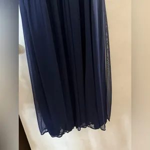 David’s Bridal Navy/Marine Maxi Brides Maid‎ Dress Size 0 thumbnail 3