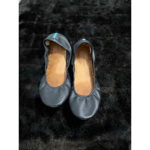 Tieks by Gavrieli Leather Ballet Flats Metallic Gray Women's Size 10 thumbnail 2