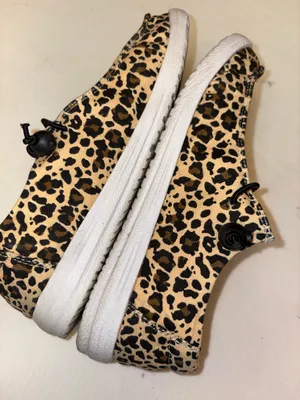 Corky Leopard Print Slip-Ons in Tan and Black Kayak style Size 7 thumbnail 4
