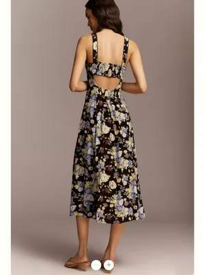 Anthropologie Maeve Sweetheart Printed Midi Dress thumbnail 2
