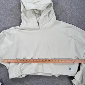 Savage Fenty Cropped Hoodie Sweatshirt Womens Large Light Green Cozy Lounge thumbnail 7