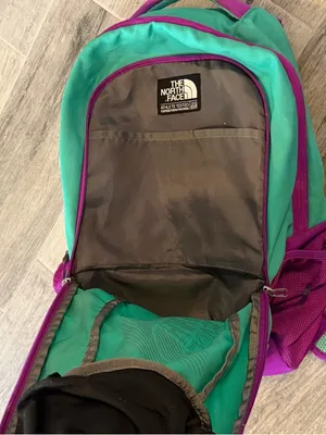 The North Face Tallac Backpack Teal And Purple Camping Hiking School thumbnail 3