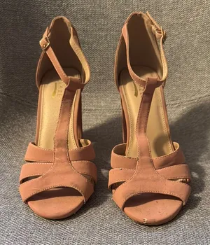 Glaze Pink Elegant Heels with Ankle Straps thumbnail 1