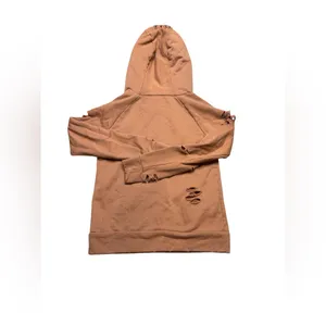 ✨ Alo Yoga‎ Ripped Distressed Henna Rust Hoodie Size XS ✨ thumbnail 7