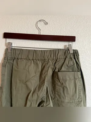 Quince Womens Pants Green Wide Leg Pull On Organic Cotton Size 8 thumbnail 4