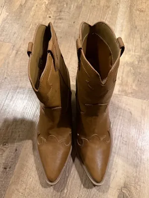 Sun and Stone Women's Tan Western Ankle Boot 7 thumbnail 5
